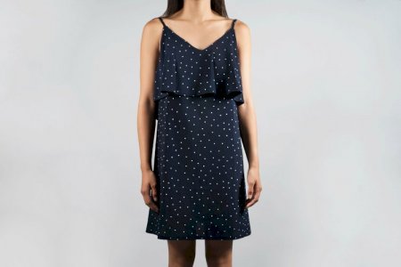 Navy polka dot dress