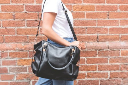 Black bag over the shoulder