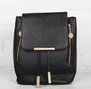 Black gold fashion backpack